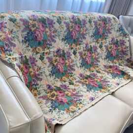 小清新碎花提花面料包 家用纺织品 桌布 连衣裙 织造工艺新款白底