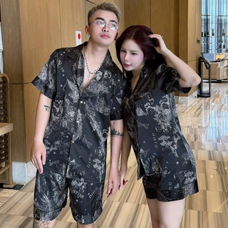 源头厂货2025夏季新款睡衣女冰丝一件代发抖音直播大牌风家居服