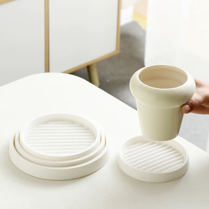 # Bandeja de maceta bandeja de flores de plástico almohadilla de chasis gruesa bandeja de recepción de agua fondo de almohadilla de maceta suculento fondo redondo fondo de maceta