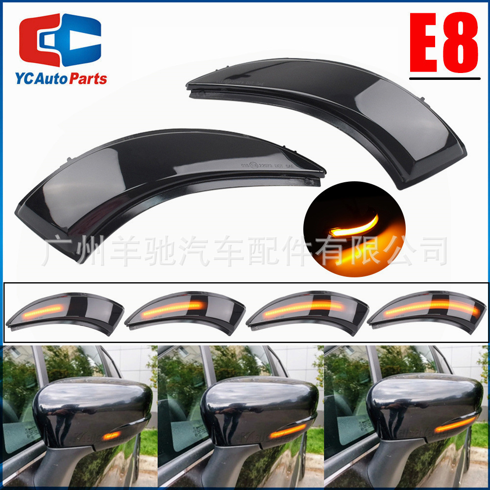 Aplicable a Renault Captur Kaptur 13 - 16 Clio IV 13 - 18 Espejo retrovisor Lámpara de dirección de agua