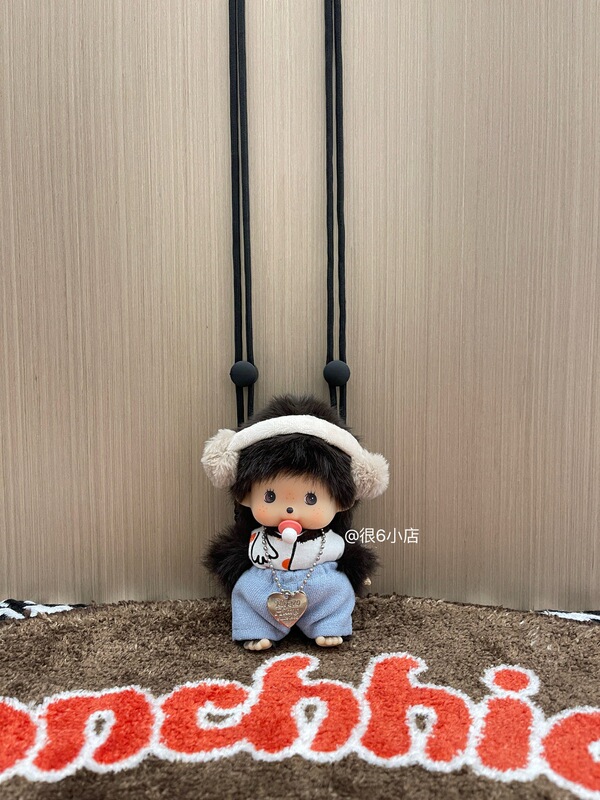 モンキーチェリー ぬいぐるみ かわいい 韓国風 クロスボディ 携帯電話バッククリップ 人形 携帯電話ケース ストラップ付き|undefined