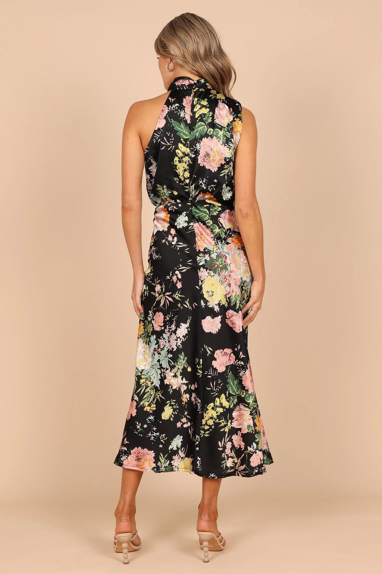 Women's Regular Dress Elegant High Neck Printing Sleeveless Flower Midi Dress Daily display picture 18