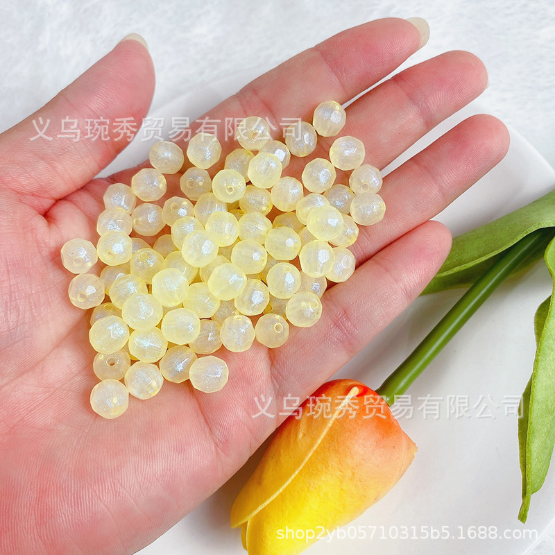 Perlas acrílicas con diseño estrella y sirena, accesorios DIY para pulseras