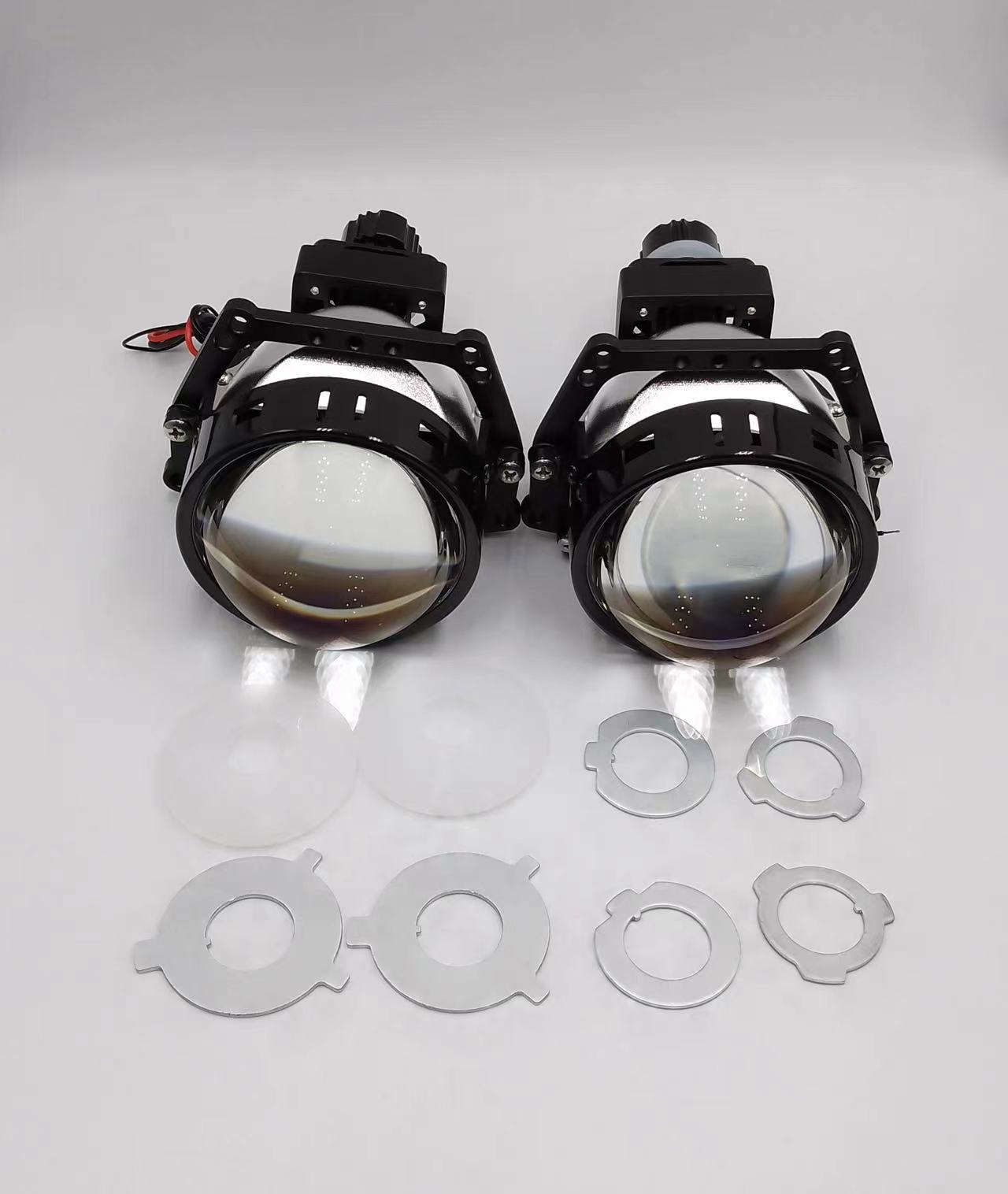 Coche LED faro incorporado en la unidad sin pérdidas de película Azul Super brillante foco de luz doble lente integrada linterna del coche