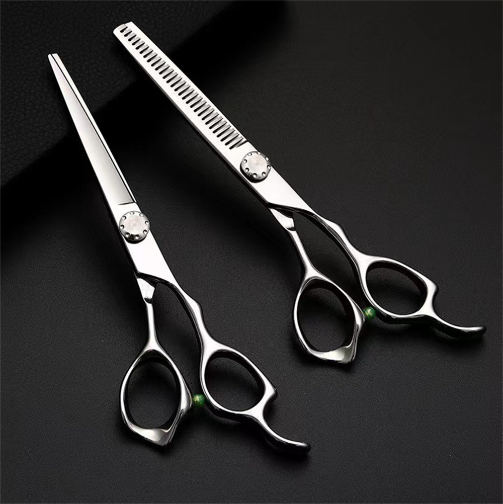 SE理发剪刀批发 美发剪刀牙剪 高螺丝 厚手柄 牙剪 平剪 外贸剪刀