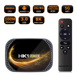 HK1 Rbox X4S S905X4 Setwork Set -Top Box Dual WiFi Bluetooth TV Box Player Player