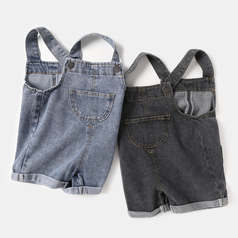 New summer style baby shorts/denim overalls for girls and boys, fashionable and cute, Korean style.