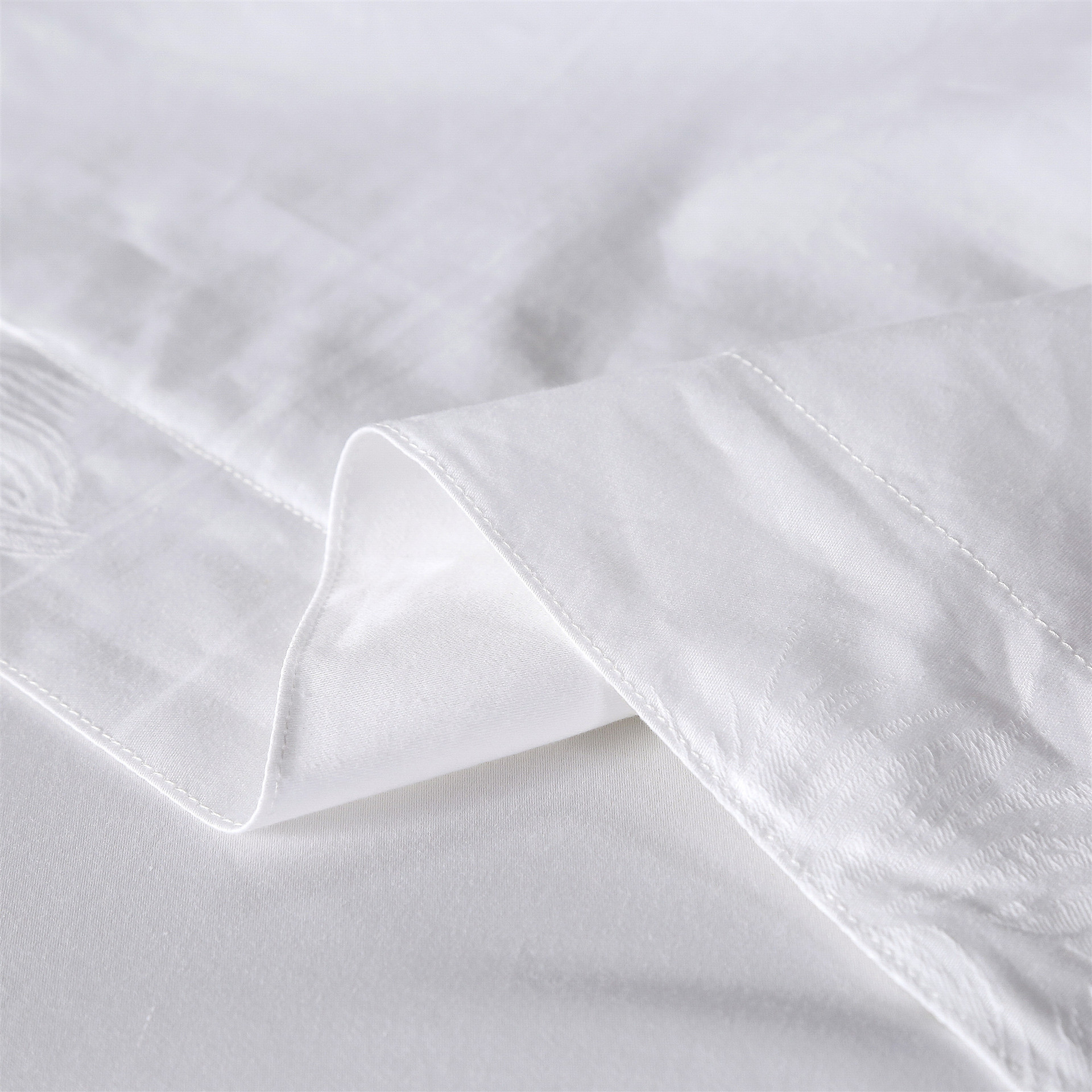 Five-star hotel pure cotton 60s hotel linen all-cotton jacquard satin hotel bedspread and duvet set hotel four-piece set