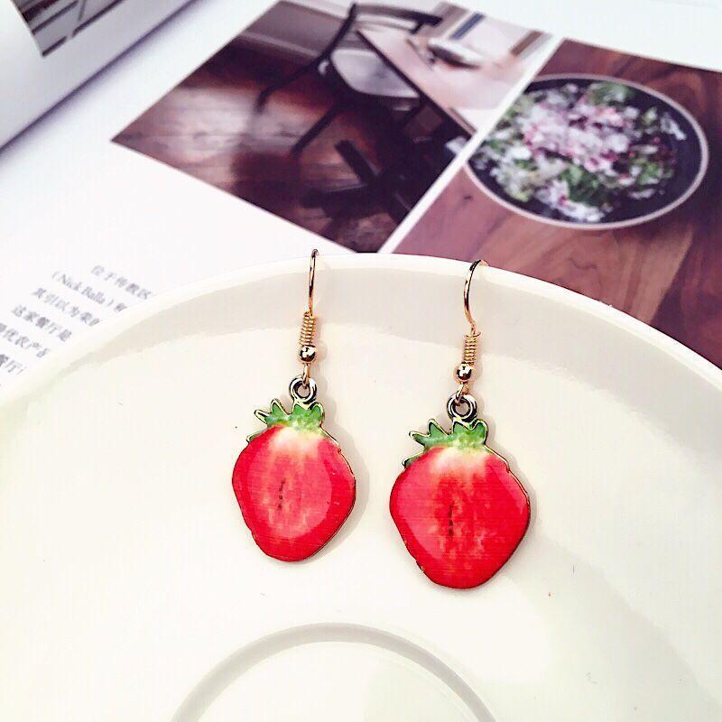 1 Pair Casual Pastoral Fruit Plating Alloy Drop Earrings display picture 6