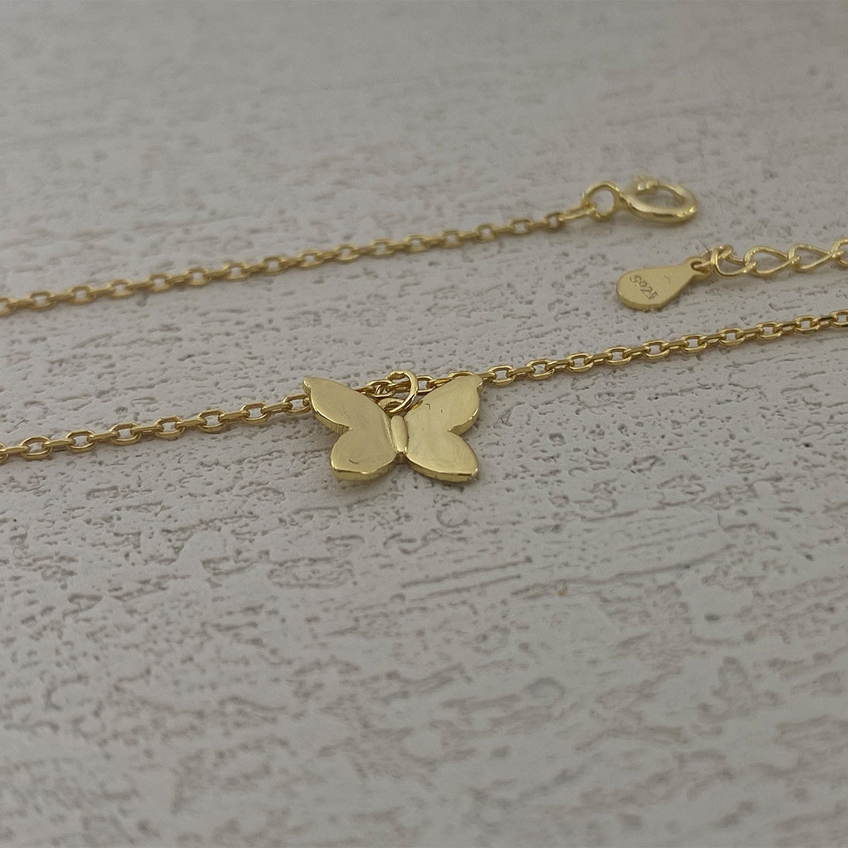 3g Weight 925 Sterling Silver Pendant Material Pendant Necklace Classification 925 sterling silver Chain Material 925 Sterling Silver Cable Chain Plating Butterfly Pendant Necklace