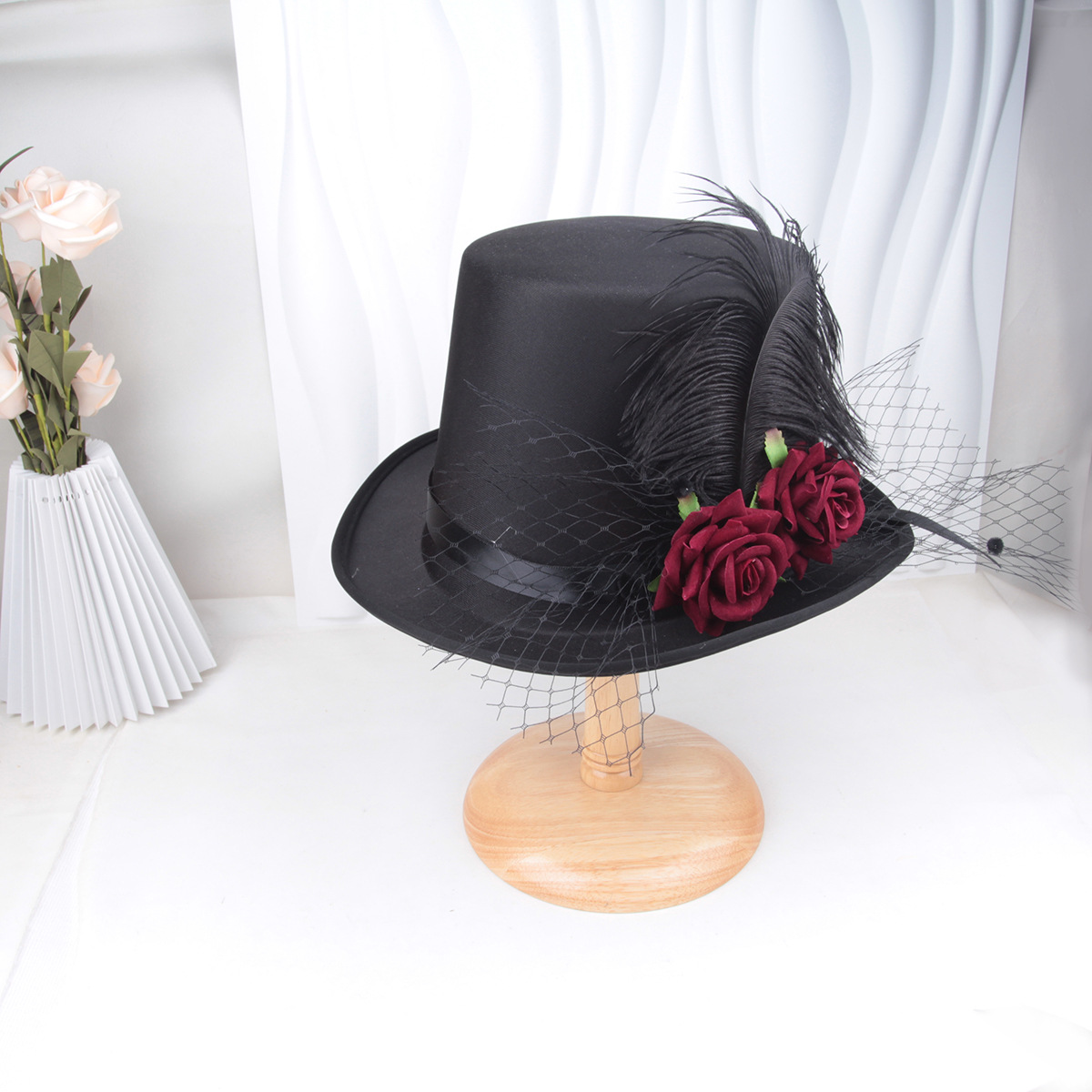 Sombrero de vaquero de fieltro – para bodas/fiestas temáticas, estilo western