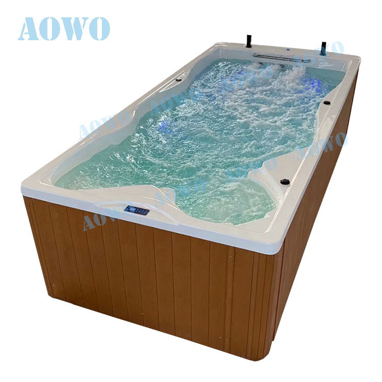 Piscina de spa piscina ilimitada piscina de masaje giratoria boquilla de surf con incrustaciones piscina de acrílico