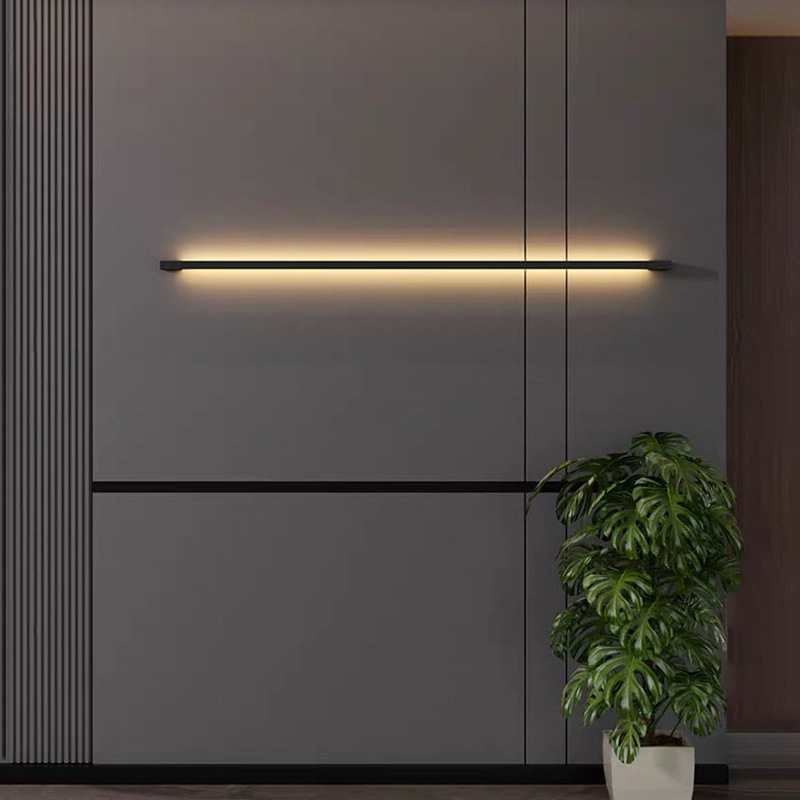 Iluminación de pared fondo cabecera iluminación de cabecera atmósfera sala de estar largo pasillo nórdico simple moderno corredor de fondo pared hotel