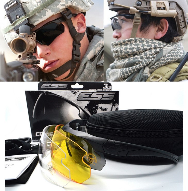 Spot wholesale ESS Tactical bulletproof CS Goggles Riding glasses Army fans outdoors Windbreak Shooting Security glasses
