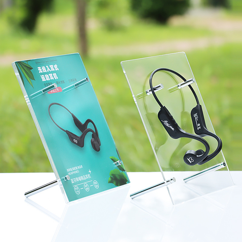 Exhibition bone conduction Bluetooth headset bracket non-entry ear bone sensing neck earplugs display stand bracket display stand