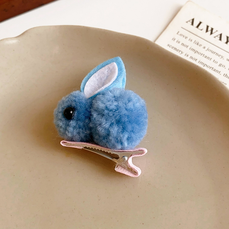 Alloy, Plush Material Cute Sweet Korean Style Women's Rabbit Mouth Alloy Plush Hair Clip