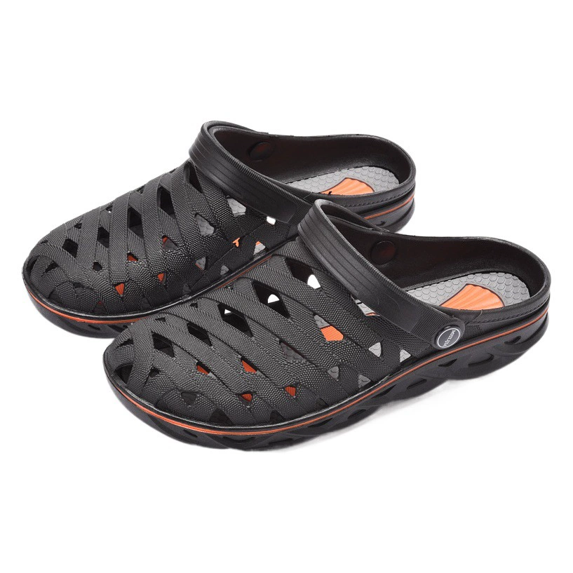 2023 новые тапочки с отверстиями, Мужские дышащие туфли с закрытым носком двойного назначения, Нескользящие рабочие спортивные сандалии для бега от шеф-повара в Корейском стиле, мужские