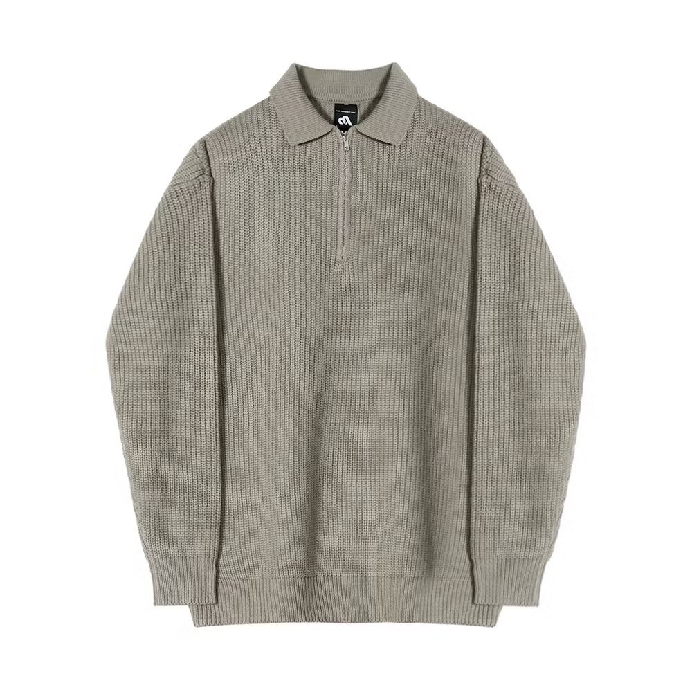 Men's demi-season Japanese retro sweater with zipper