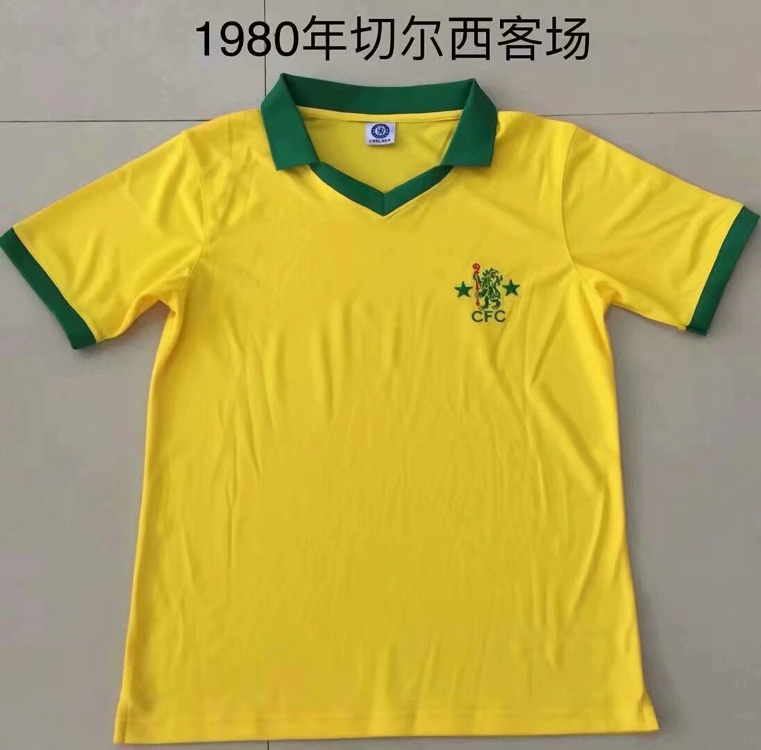 Chelsea Retro 1980 Away Jersey Yellow/Green