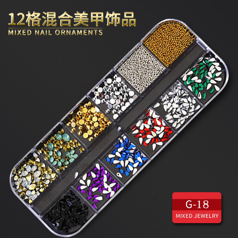 Manicura estrella Luna joyería conjunto completo en forma especial remache aleación diamante mágico color perla lentejuelas manicura joyería de uñas