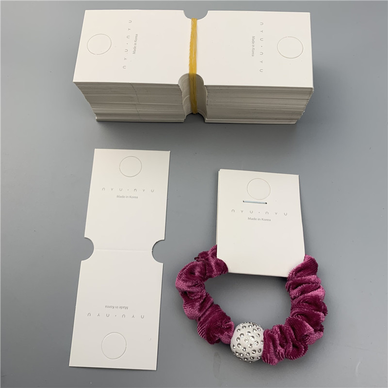 kp561 about 100 small Korean version white nyu hair band cardboard necklace card jewelry paper card 4.3*11.5