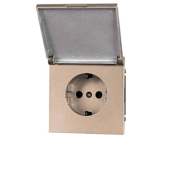 German socket with cover