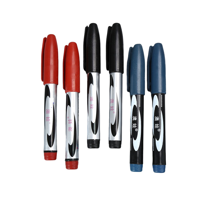 2004 marcador negro aceitoso no borrable expreso lápiz de cabeza grande lápiz de marca de color tinta roja lápiz de gancho al por mayor