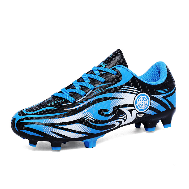 Nuevos zapatos de fútbol transfronterizos para hombres y mujeres, estudiantes de baja altura, competición del campus, zapatos de clavos largos, entrenamiento para estudiantes adolescentes