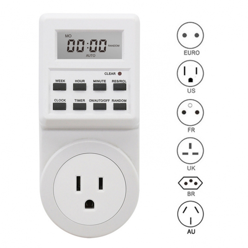 Manufacturer supplies small screen timer switch smart socket, timer socket, multifunctional household timer socket