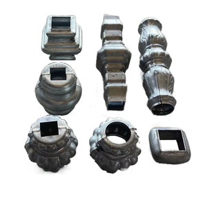 Iron Guardrail Accessories Door Accessories Hollow Joint through Pipe Decorative Joint Square Pipe Knot Iron Pipe Column Joint Ball