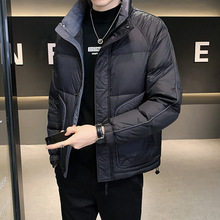 冬季新款简约男士立领羽绒服男韩版修身保暖舒适户外潮流帅气羽绒