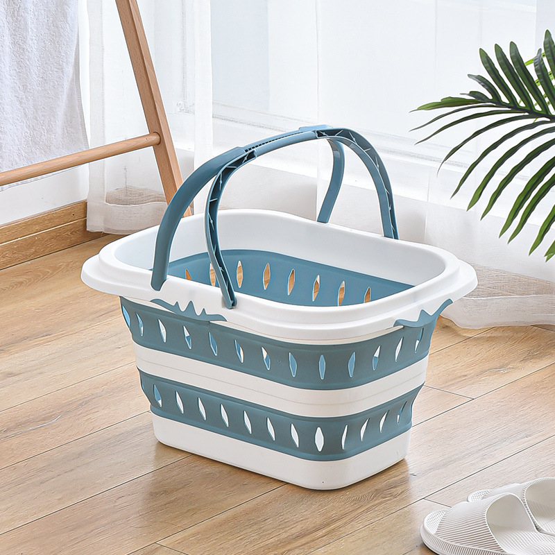 Dirty Clothes Basket Satchel Large-Capacity Student Drain Basket Dirty Clothes Basket Bathroom Simple Cut Out Foldableing Laundry Basket