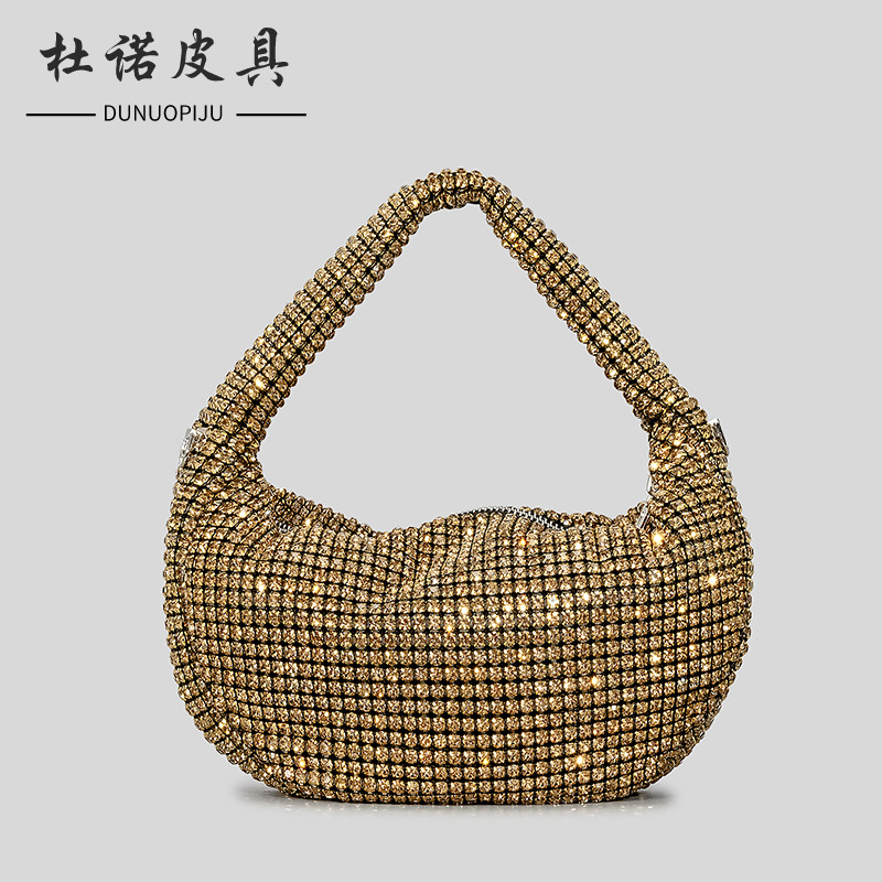 Moda completo diamante bolso de las mujeres francés Bling diamante rhinestone banquete bolsa de bolas de masa de alto grado bolsa de hombro transfronteriza