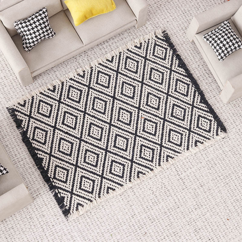 Modelo en miniatura Juguete Alfombra Manta 1:12 minutos Muebles de casa de muñecas Dolhouse Accesorios de bolsillo DIY