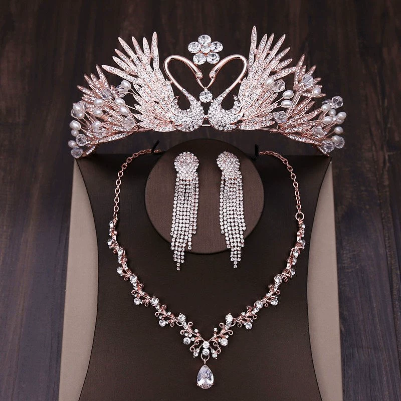 Tiara for bride, set, 2021 collection, 3 piece set