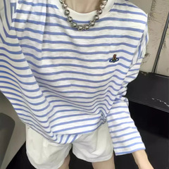 夏の新型女性韓国版天糸麻綿刺繍土星ゆるいプルオーバー長袖tシャツ女性日焼け止めシャツ