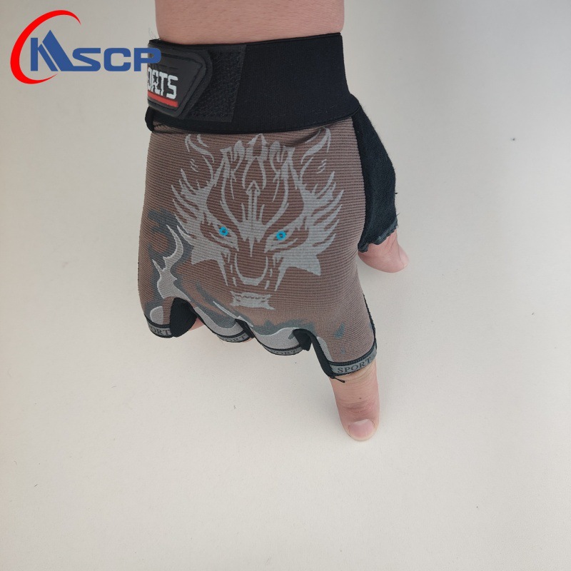 Guantes de bicicleta de montaña al aire libre guantes de montar medio dedo antideslizante desgaste transpirable guantes deportivos para hombres y mujeres