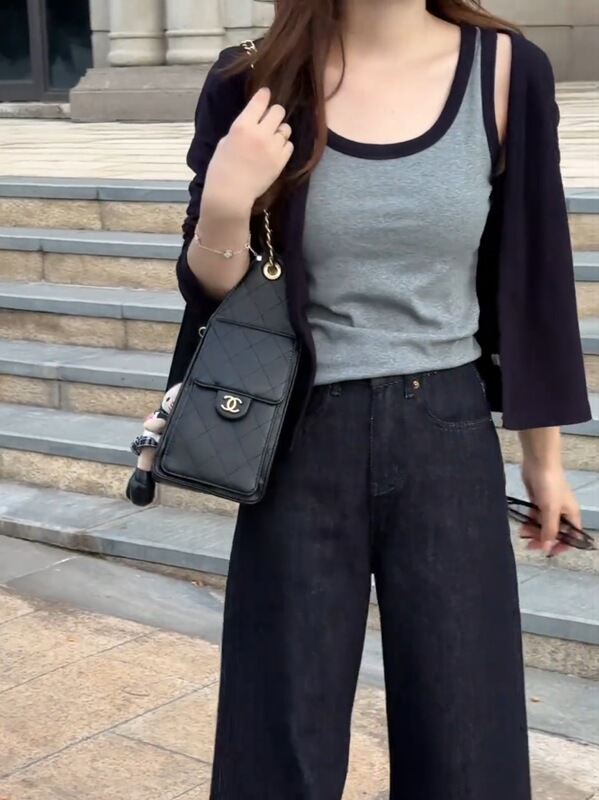 高级感时尚套装女2025春秋新款洋气减龄开衫外套撞色背心两件套潮|undefined