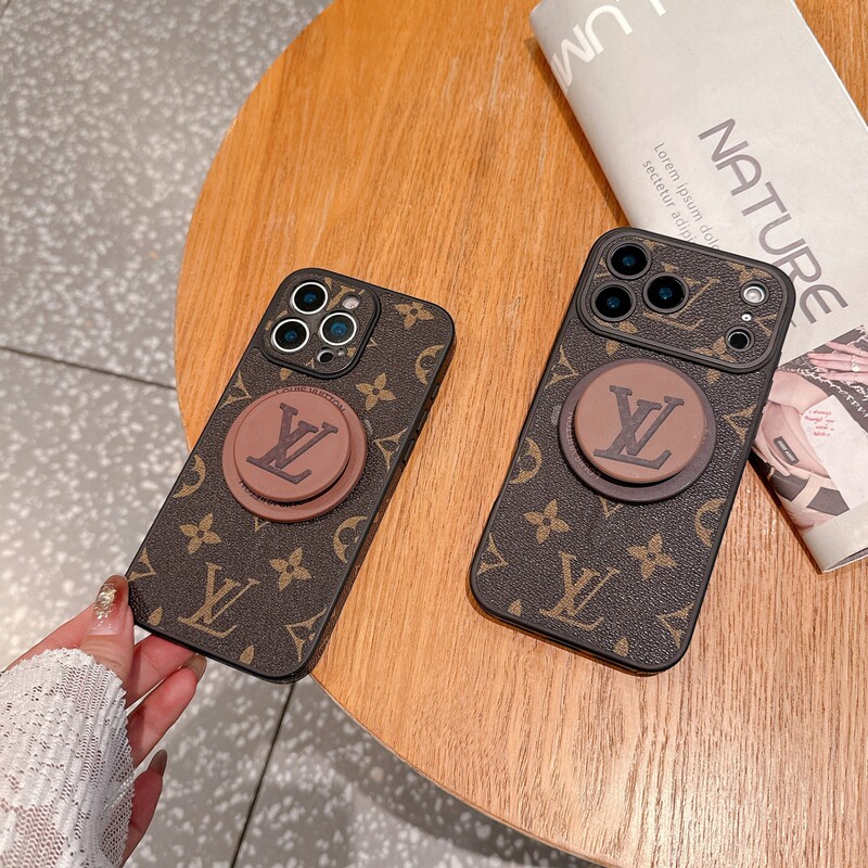 Lv Monogram Magnetic Case Suitable for Apple 15 Fashion Phone Case Trendy 16Pro Phone Protective Cover Creative 17
