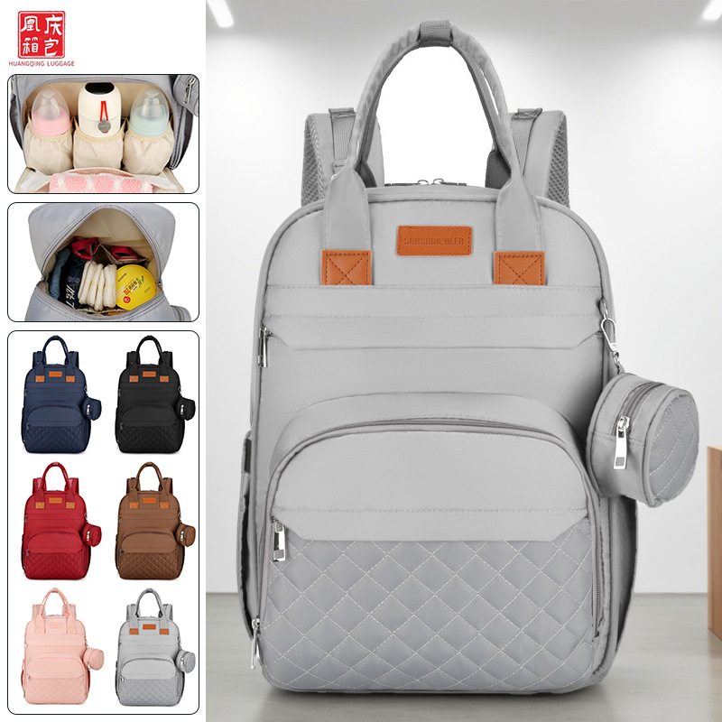 Wholesale New Mommy Bag, Large Capacity Mother and Baby Bag, Simple Backpack, Multifunctional Outing Baby Clothing Mommy Bag