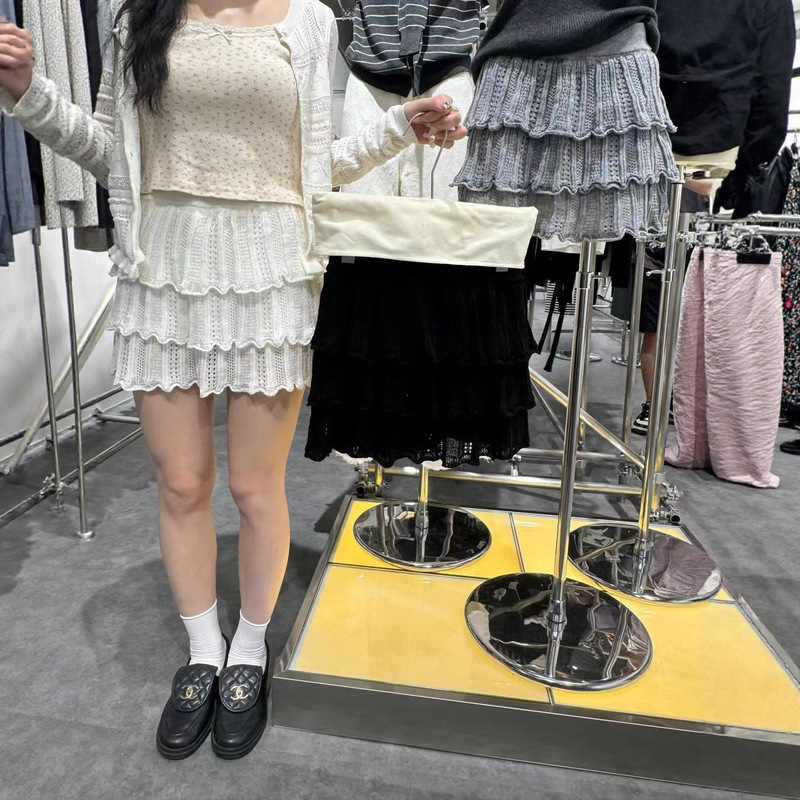 韩系蕾丝蛋糕半身裙女2025夏季纯欲风短裙高腰显瘦A字公主蓬蓬裙|undefined