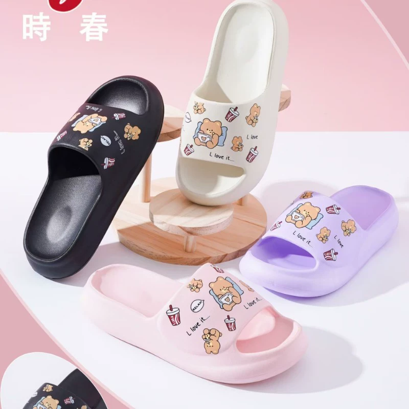 2024 новые граффити-шлепанцы женские летом носить толстую подошву