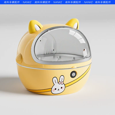 Battery Car Trunk Yadi, Electric car tail box - cream-yellow-clear-lenses-single-tail-box-includes-screw-accessories