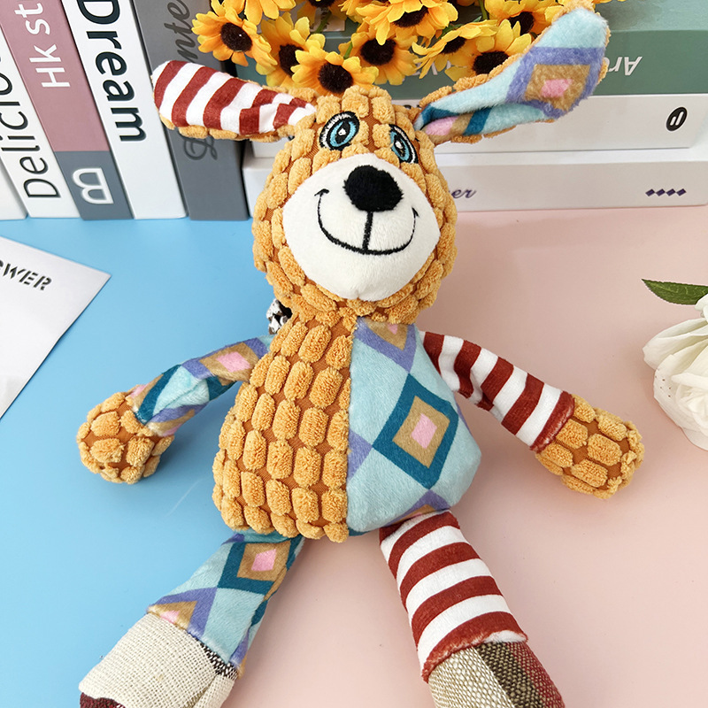 Nueva colección de juguetes sonoros de peluche para perros, juguetes de mascotas resistentes a la mordida para perros