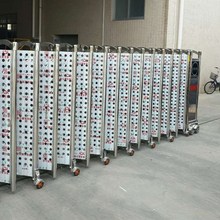 不锈钢伸b缩封板门全封闭幼儿园铝合金电动工地屏风遮挡学校大门