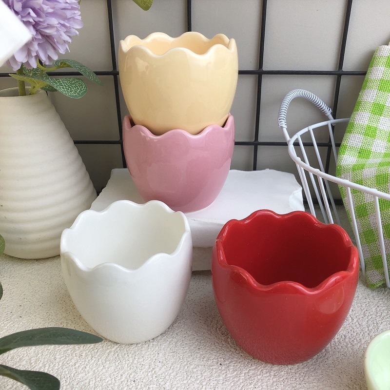 Eggshell Steaming Tool with Artistic Flair, Creative Restaurant Tableware, Small Stew Pot, Exquisite and Beautiful Hotel Serving Baking Cup Mold
