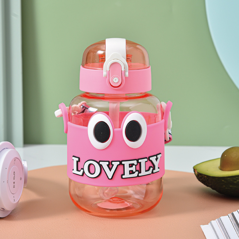 2024 nueva taza de agua taza de dibujos animados taza de estudiantes taza de paja taza de plástico taza de agua dulce taza de agua