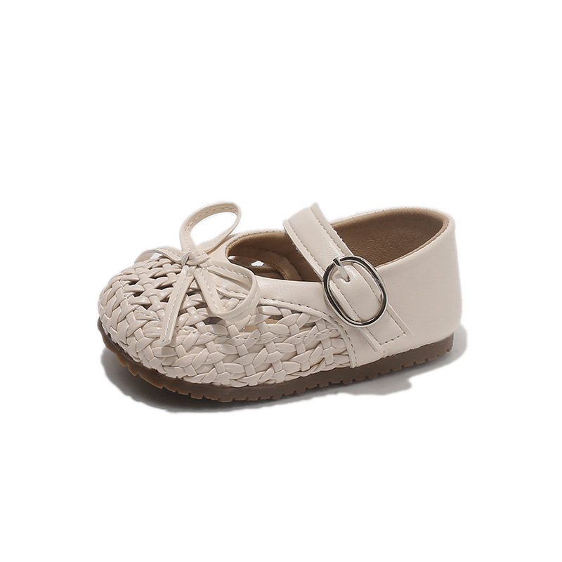 2026 verano de moda para niñas sandalias de cabeza de bolsillo nuevos zapatos de arco para niños Lefour zapatos de princesa huecos