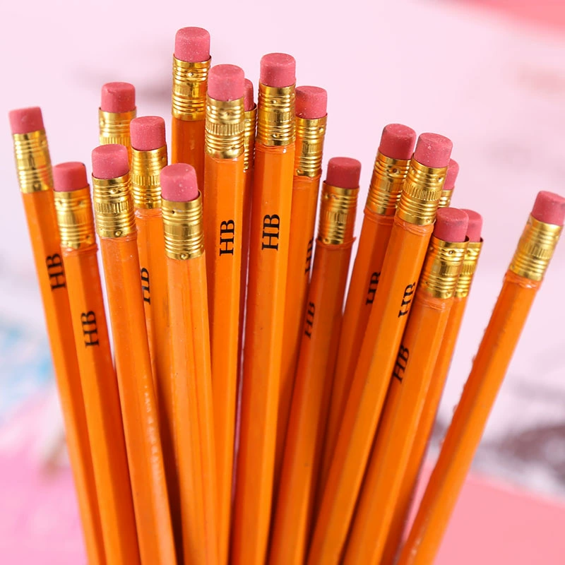 Желтый полюс карандаш с резиновой головкой Ученики начальной школы учебные принадлежности HB карандаш Детский день маленький подарок креативные канцелярские принадлежности