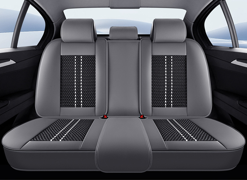 Wow Custom-Made Nappa Leather Diamond-Shaped Seat Cover Ice Silk All-Season Universal Car Five-Seater Seat Cushion Full Surround Seat Cover